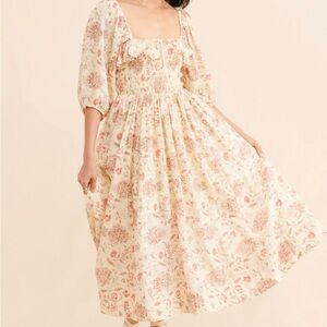 NWT Free People Oasis Floral Cream Dress
